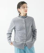 PHSCA07250 GEORGES RECH(小さいサイズ)(メゾン ドゥ サンク) [アンサンブル対応]メリノウールカーディガン ライトグレー