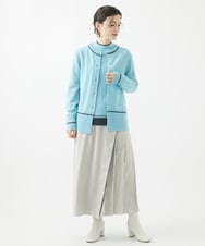 PHSCA07250 GEORGES RECH(小さいサイズ)(メゾン ドゥ サンク) [アンサンブル対応]メリノウールカーディガン ライトグレー