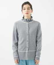 PHSCA07250 GEORGES RECH(小さいサイズ)(メゾン ドゥ サンク) [アンサンブル対応]メリノウールカーディガン ライトグレー