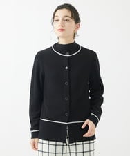 PHSCA07250 GEORGES RECH(小さいサイズ)(メゾン ドゥ サンク) [アンサンブル対応]メリノウールカーディガン ブラック