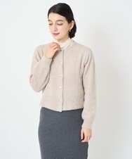 PHSCD51250 GEORGES RECH(小さいサイズ)(メゾン ドゥ サンク) メタリックシャギーショートカーディガン ベージュ