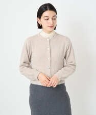 PHSCD51250 GEORGES RECH(小さいサイズ)(メゾン ドゥ サンク) メタリックシャギーショートカーディガン ベージュ