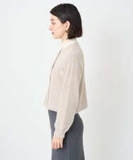 PHSCD51250 GEORGES RECH(小さいサイズ)(メゾン ドゥ サンク) メタリックシャギーショートカーディガン ベージュ