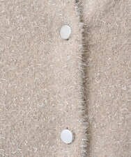 PHSCD51250 GEORGES RECH(小さいサイズ)(メゾン ドゥ サンク) メタリックシャギーショートカーディガン ベージュ