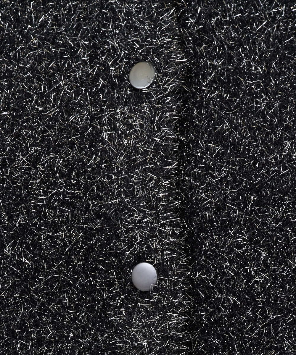 PHSCD51250 GEORGES RECH(小さいサイズ)(メゾン ドゥ サンク) メタリックシャギーショートカーディガン ベージュ