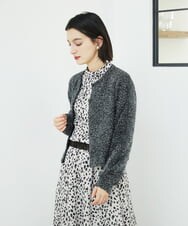 PHSCD51250 GEORGES RECH(小さいサイズ)(メゾン ドゥ サンク) メタリックシャギーショートカーディガン ベージュ