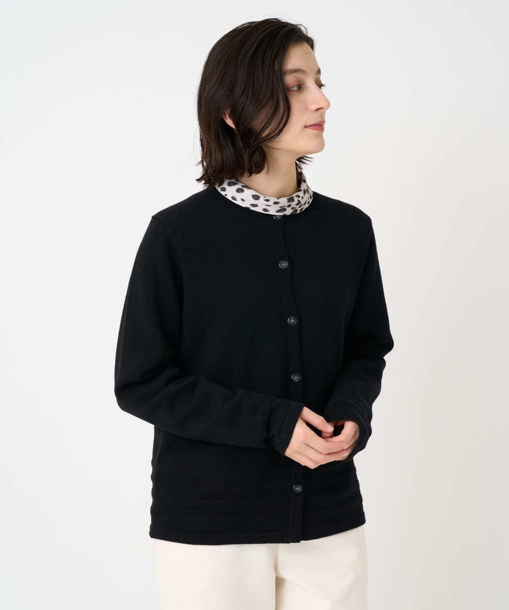 PHSCD57230 GEORGES RECH(小さいサイズ)(メゾン ドゥ サンク) [アンサンブル対応]メリノウールカラーカーディガン ブルー