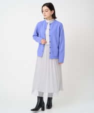 PHSCD57230 GEORGES RECH(小さいサイズ)(メゾン ドゥ サンク) [アンサンブル対応]メリノウールカラーカーディガン ブルー