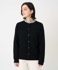 PHSCD57230 GEORGES RECH(小さいサイズ)(メゾン ドゥ サンク) [アンサンブル対応]メリノウールカラーカーディガン ブラック