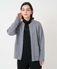 PHSCE70190 GEORGES RECH(小さいサイズ)(メゾン ドゥ サンク) [アンサンブル対応] ミラノリブジップアップニットカーディガン グレー