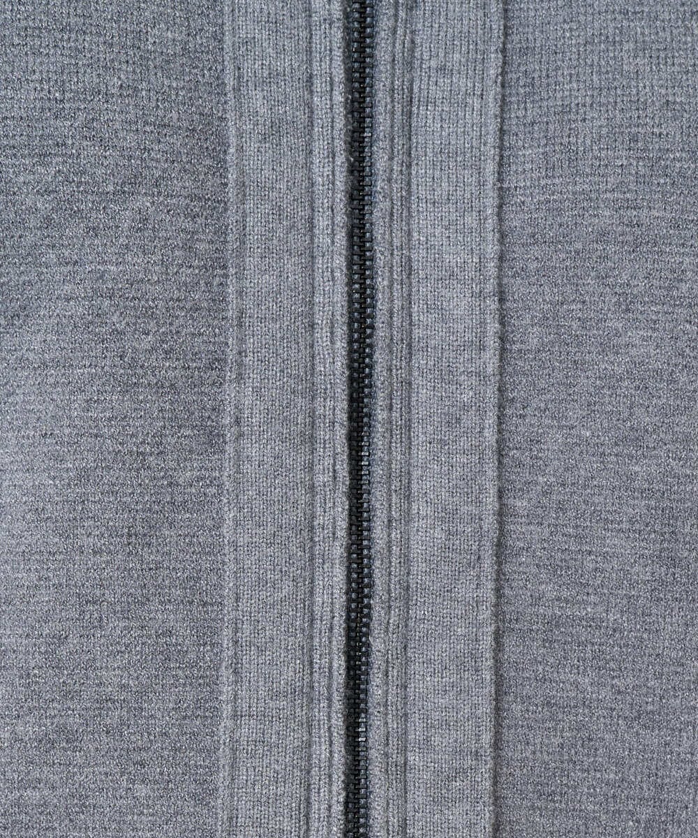 PHSCE70190 GEORGES RECH(小さいサイズ)(メゾン ドゥ サンク) [アンサンブル対応] ミラノリブジップアップニットカーディガン グレー