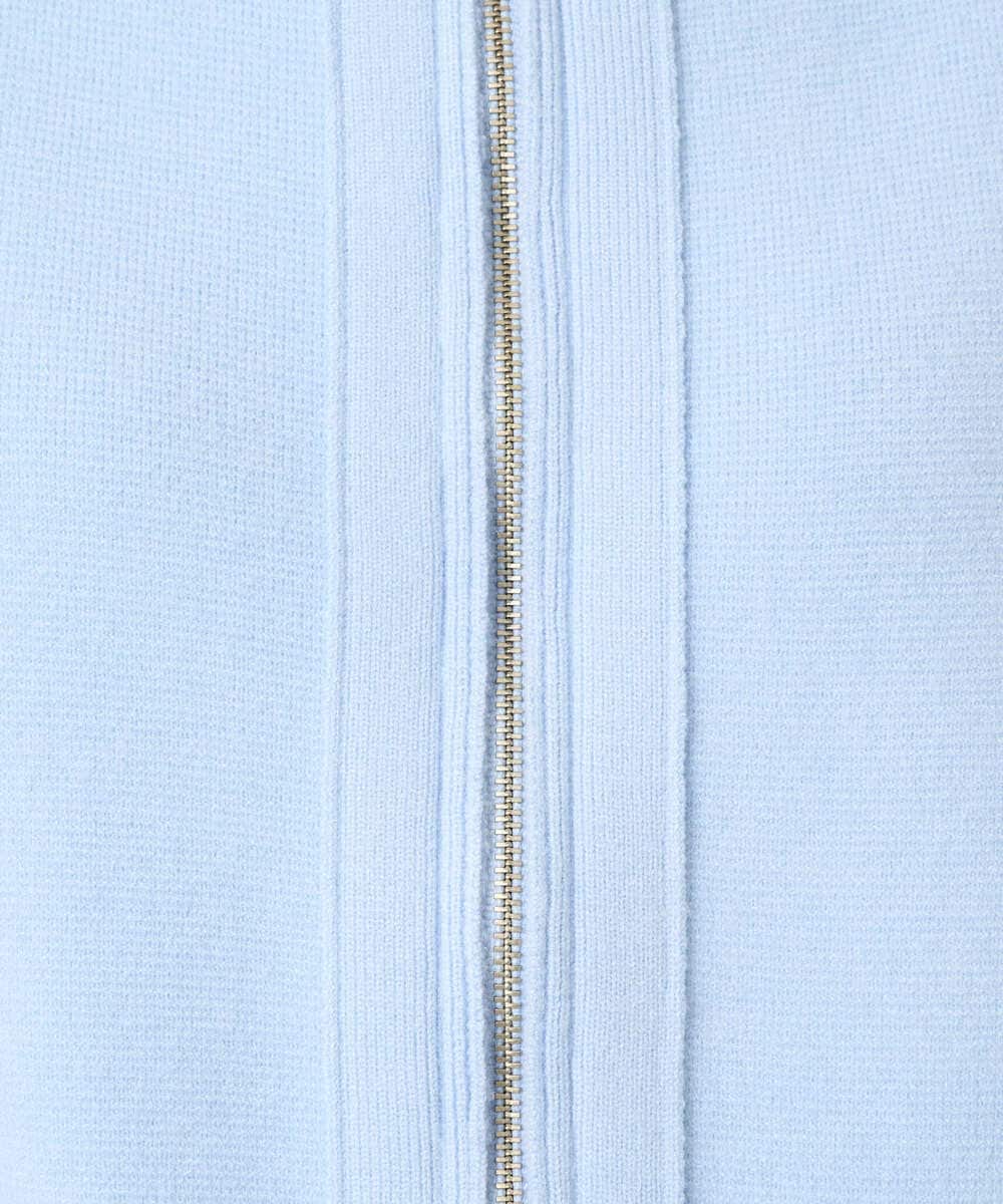 PHSCE70190 GEORGES RECH(小さいサイズ)(メゾン ドゥ サンク) [アンサンブル対応] ミラノリブジップアップニットカーディガン グレー