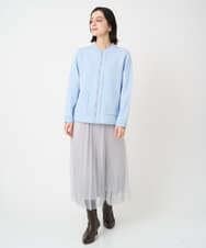 PHSCE70190 GEORGES RECH(小さいサイズ)(メゾン ドゥ サンク) [アンサンブル対応] ミラノリブジップアップニットカーディガン グレー