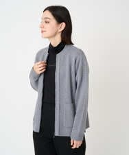 PHSCE70190 GEORGES RECH(小さいサイズ)(メゾン ドゥ サンク) [アンサンブル対応] ミラノリブジップアップニットカーディガン グレー