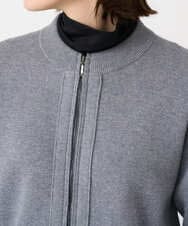 PHSCE70190 GEORGES RECH(小さいサイズ)(メゾン ドゥ サンク) [アンサンブル対応] ミラノリブジップアップニットカーディガン グレー