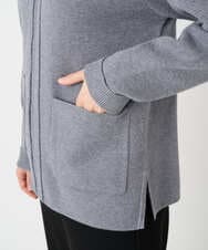 PHSCE70190 GEORGES RECH(小さいサイズ)(メゾン ドゥ サンク) [アンサンブル対応] ミラノリブジップアップニットカーディガン グレー