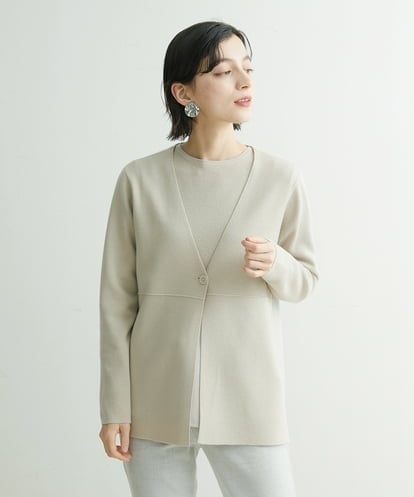 PHSCS02270 GEORGES RECH(小さいサイズ) 【セットアップ対応】切替デザインミラノカーディガン