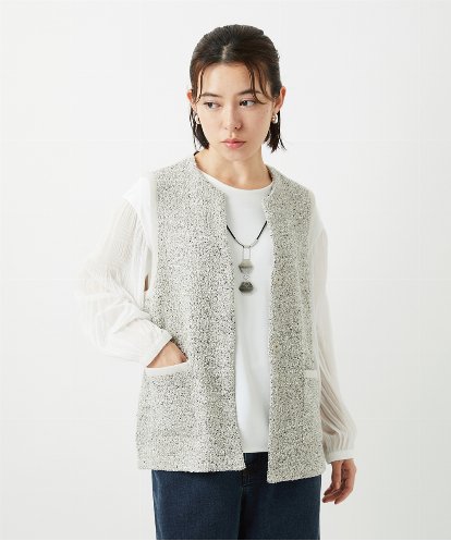 PHSEE16290 GEORGES RECH(小さいサイズ) ファンシーツイードAラインジレ