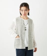 PHSEE16290 GEORGES RECH(小さいサイズ)(メゾン ドゥ サンク) ファンシーツイードAラインジレ ベージュ