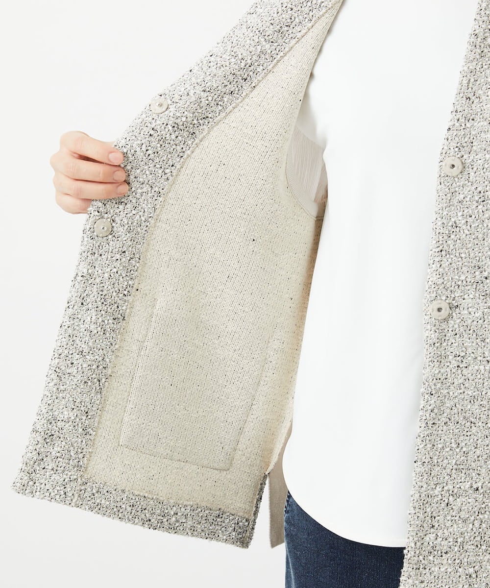 PHSEE16290 GEORGES RECH(小さいサイズ)(メゾン ドゥ サンク) ファンシーツイードベスト ベージュ