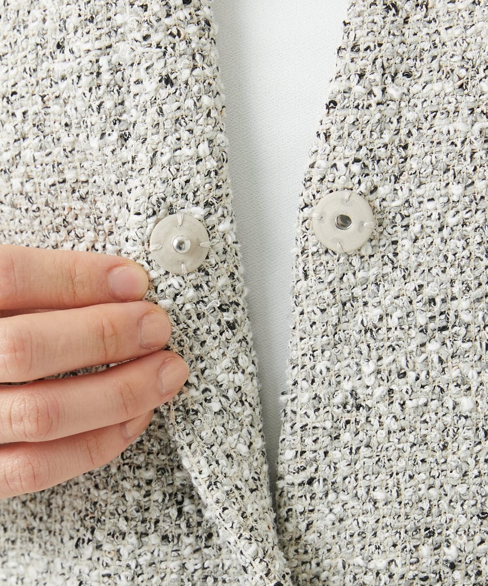 PHSEE16290 GEORGES RECH(小さいサイズ)(メゾン ドゥ サンク) ファンシーツイードAラインジレ ベージュ