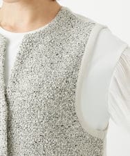 PHSEE16290 GEORGES RECH(小さいサイズ)(メゾン ドゥ サンク) ファンシーツイードAラインジレ ベージュ