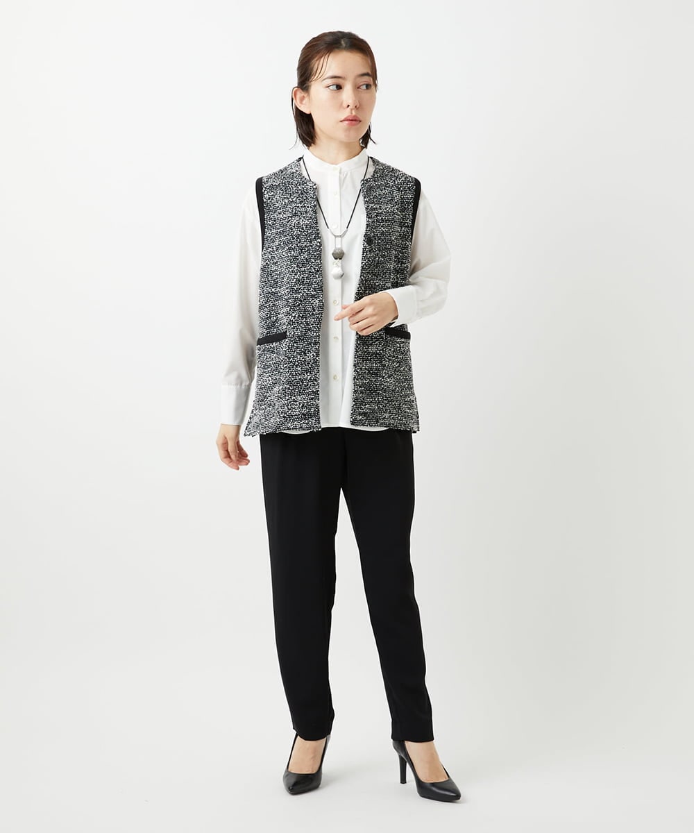 PHSEE16290 GEORGES RECH(小さいサイズ)(メゾン ドゥ サンク) ファンシーツイードベスト ベージュ