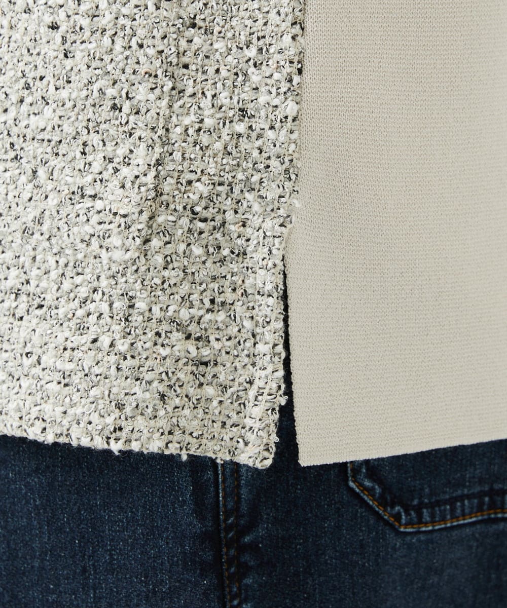 PHSEE16290 GEORGES RECH(小さいサイズ)(メゾン ドゥ サンク) ファンシーツイードAラインジレ ベージュ