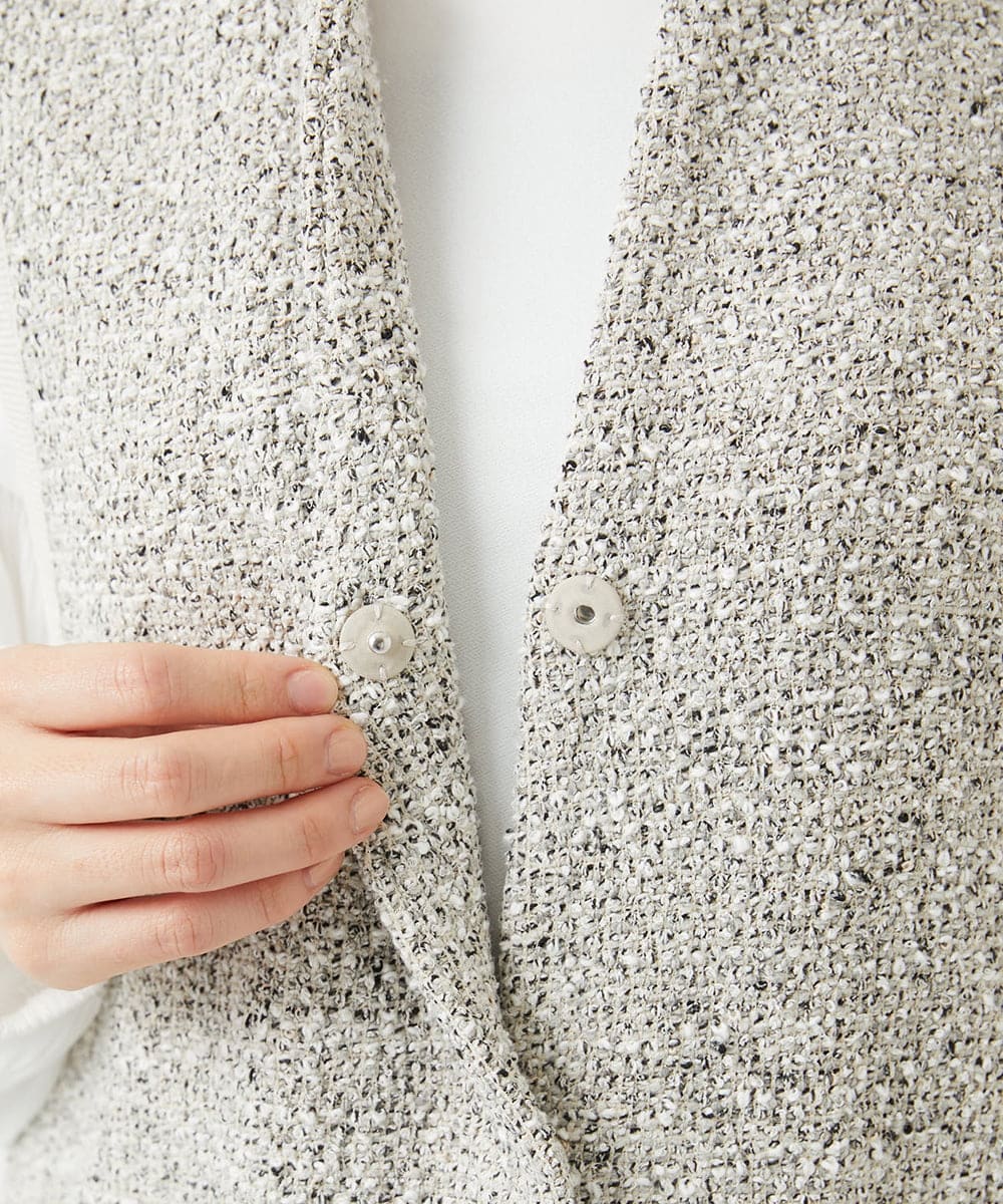 PHSEE16290 GEORGES RECH(小さいサイズ)(メゾン ドゥ サンク) ファンシーツイードベスト ベージュ