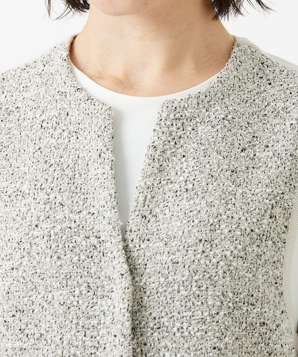 PHSEE16290 GEORGES RECH(小さいサイズ)(メゾン ドゥ サンク) ファンシーツイードAラインジレ ベージュ