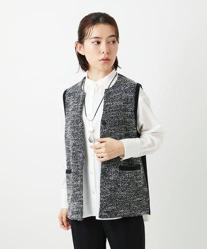 PHSEE16290 GEORGES RECH(小さいサイズ) ファンシーツイードAラインジレ