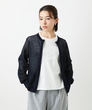 PHSEE28290 GEORGES RECH(小さいサイズ)(メゾン ドゥ サンク) ブークレメッシュニットブルゾン ネイビー