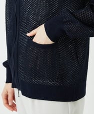 PHSEE28290 GEORGES RECH(小さいサイズ)(メゾン ドゥ サンク) ブークレメッシュニットブルゾン ネイビー
