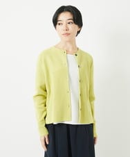 PHSGB42250 GEORGES RECH(小さいサイズ)(メゾン ドゥ サンク)  [アンサンブル対応]ガーター編クルーネックカーディガン ネイビー