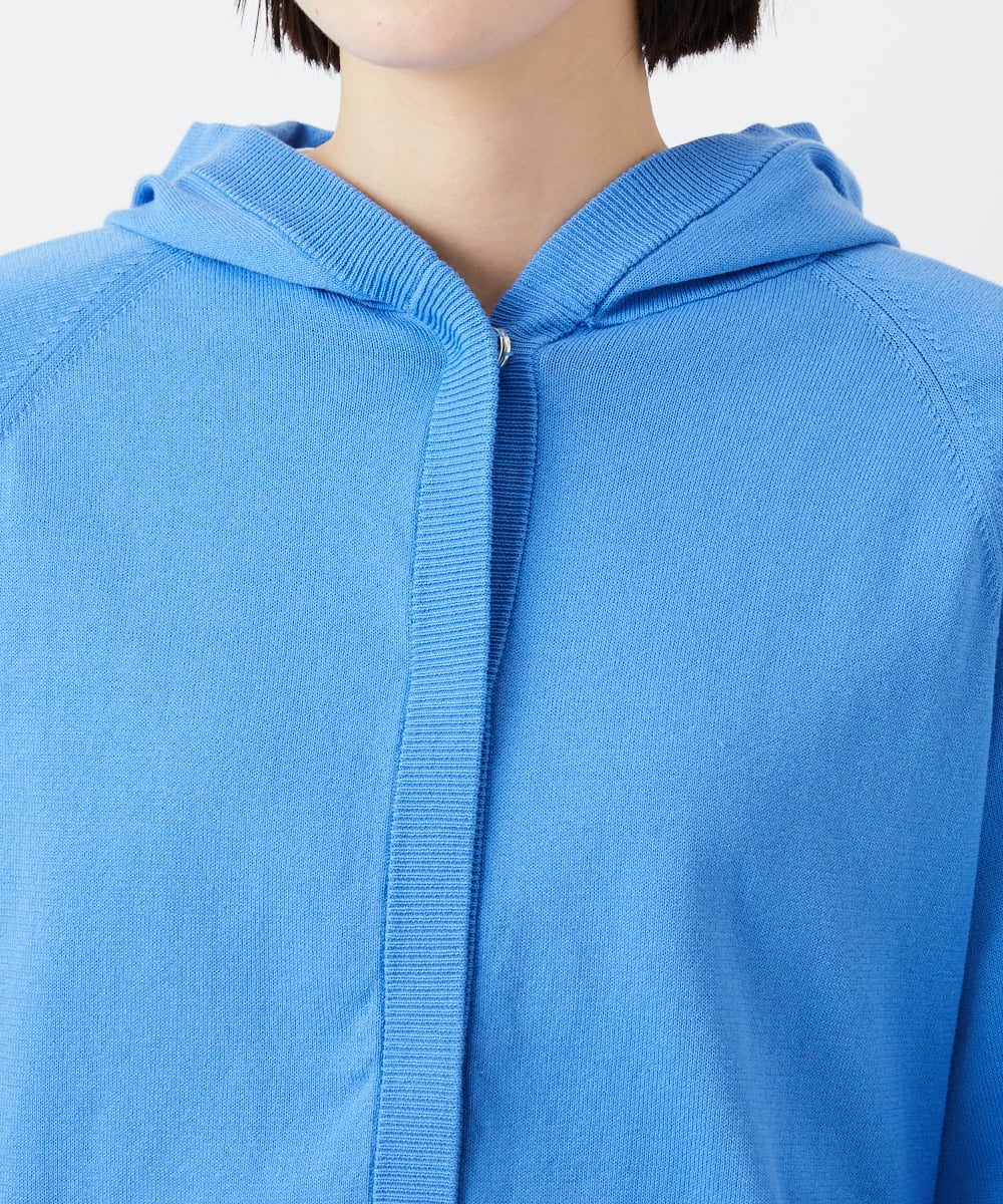 PHSGE43270 GEORGES RECH(小さいサイズ)(メゾン ドゥ サンク) [アンサンブル対応]ニットフードカーディガン ブルー