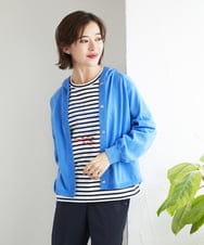 PHSGE43270 GEORGES RECH(小さいサイズ)(メゾン ドゥ サンク) [アンサンブル対応]ニットフードカーディガン ブルー