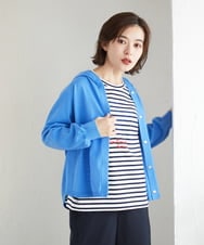 PHSGE43270 GEORGES RECH(小さいサイズ)(メゾン ドゥ サンク) [アンサンブル対応]ニットフードカーディガン ブルー