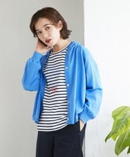 PHSGE43270 GEORGES RECH(小さいサイズ)(メゾン ドゥ サンク) [アンサンブル対応]ニットフードカーディガン ブルー