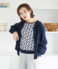 PHSGE43270 GEORGES RECH(小さいサイズ)(メゾン ドゥ サンク) [アンサンブル対応]ニットフードカーディガン ブルー