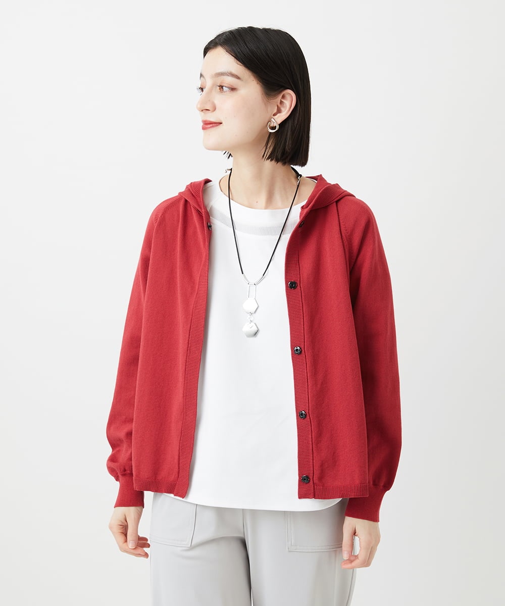 PHSGE43270 GEORGES RECH(小さいサイズ)(メゾン ドゥ サンク) [アンサンブル対応]ニットフードカーディガン ブルー