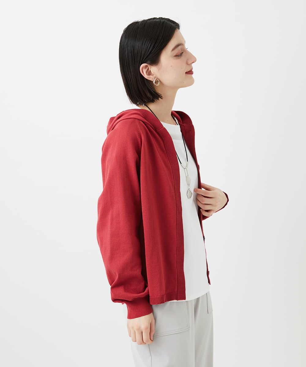 PHSGE43270 GEORGES RECH(小さいサイズ)(メゾン ドゥ サンク) [アンサンブル対応]ニットフードカーディガン ブルー