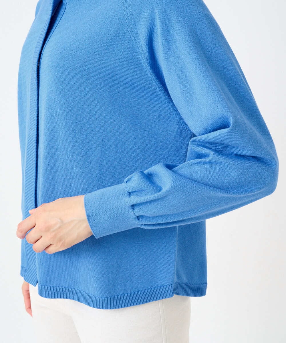 PHSGE43270 GEORGES RECH(小さいサイズ)(メゾン ドゥ サンク) [アンサンブル対応]ニットフードカーディガン ブルー