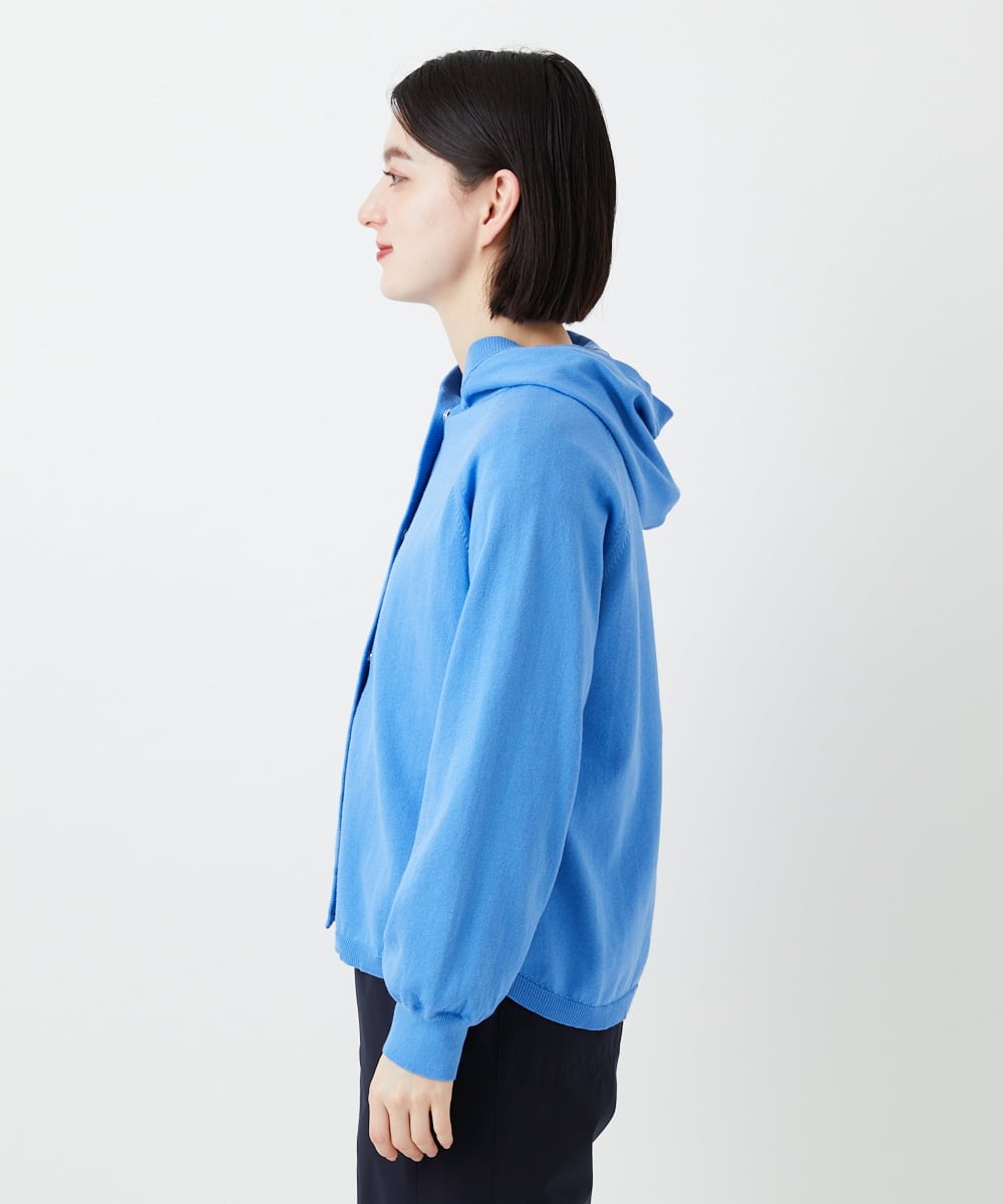 PHSGE43270 GEORGES RECH(小さいサイズ)(メゾン ドゥ サンク) [アンサンブル対応]ニットフードカーディガン ブルー