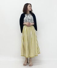 PHSGQ63230 GEORGES RECH(小さいサイズ)(メゾン ドゥ サンク) 透かし編みショートカーディガン イエロー