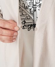 PHSGS03330 GEORGES RECH(小さいサイズ)(メゾン ドゥ サンク) 刺繍ラインロングカーディガン ライトベージュ