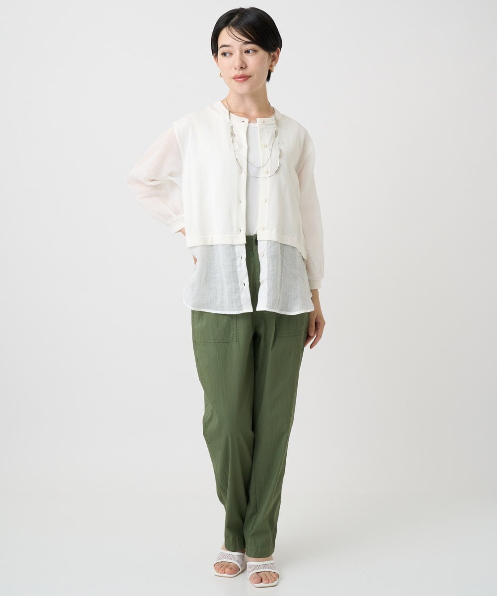 PHSHB03290 GEORGES RECH(小さいサイズ)(メゾン ドゥ サンク) シアーコットンニットカーディガン ブラック