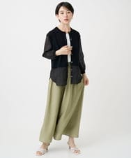 PHSHB03290 GEORGES RECH(小さいサイズ)(メゾン ドゥ サンク) シアーコットンニットカーディガン ブラック