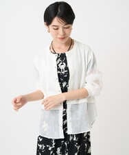 PHSHB03290 GEORGES RECH(小さいサイズ)(メゾン ドゥ サンク) シアーコットンニットカーディガン ブラック