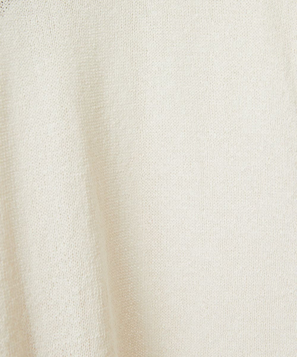 PHSHB07250 GEORGES RECH(小さいサイズ)(メゾン ドゥ サンク) ペーパーヤーンドルマンスリーブカーディガン アイボリー