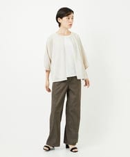 PHSHB07250 GEORGES RECH(小さいサイズ)(メゾン ドゥ サンク) ペーパーヤーンドルマンスリーブカーディガン アイボリー